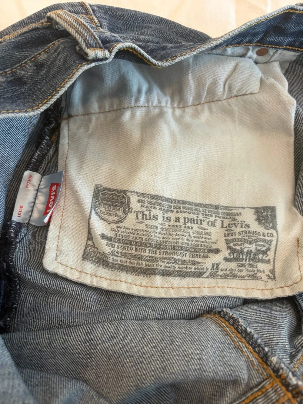 Levi's 501 Men's blue Denim Straight Leg 38x30 Jeans button fly